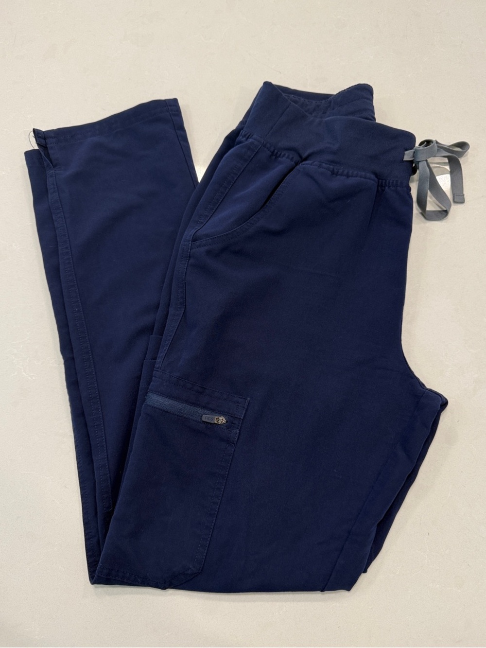 Figs Yola High-Rise Slim Scrub Pant in Navy